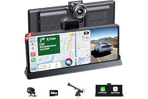 ATOPPV Car Tablet Pro Max 2025 – 10.26” Car Play Screen Designed for Apple & Android Touchscreen Portable Apple CarPlay Screen with Dash Cam GPS Navigation/Voice Control/Mirror Link/Bluetooth/FM/AUX