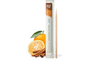 PERFEKTO24 Wunder Cure-Dents avec Saveur – 200 Cure-Dents Individuels - 8 Saveurs Variées - Idéal pour Rafraîchir l’Haleine et Usage Quotidien - cannelle-orange