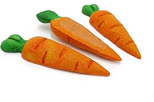 Rosewood Boredom Breaker Treat 'N' Gnaw Carrots – 3-Pack Edible Chew Toys for Rabbits, Guinea Pigs, Hamsters, Mice and Small Pets – Natural Gnaw Carrots for Dental Health and Enrichment
