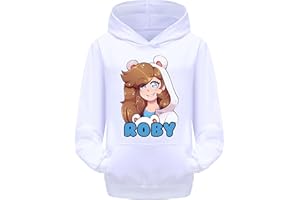 MAGLIERIA CONFORTI Felpa con Cappuccio di Roby Youtuber Roby Polar Bear - Unisex Bambino Bambina Ragazza v2