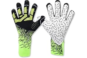 OLYSPM Guanti Portiere,Guanti da Portiere,Guanti da Calcio con Palmo in Lattice da 3 mm per un Controllo Superiore della Palla,Guanti Calcio Traspiranti e Flessibili per Professionisti e Principianti