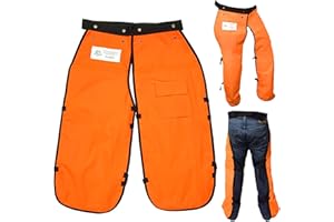 MGP SUPPLY Kettensägen-Chaps für Herren – Kettensägen-Chaps für Herren, Schürzen-Stil mit Tasche und verstellbarem Gürtel, Sicherheitsausrüstung