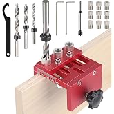 EFUTURETIME 3 in 1 Vertical Drilling Template Set, 0.236/0.315/0.394/15mm | Adjustable, Dowel Jig for Quick and Accurate Dril