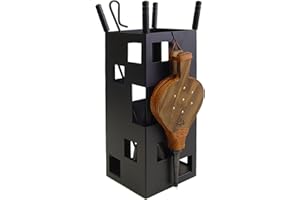 Imex El Zorro 10042 Serviteur de cheminée forme rectangulaire avec accessoires Noir 50 x 20 x 20 cm