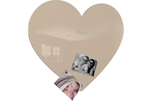 Colours-Manufaktur Bacheca magnetica a forma di cuore, misura XXL, finitura lucida, diversi colori, Vanille (Ral 1015 Hellelfenbein) Glänzend, 68 cm x 58 cm