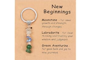 Trinckle New Beginnings Gifts for Women Nature Crystal Keychain, Back to School Gifts for Women, Good Luck Inspirational Pers