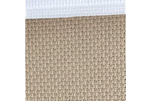 KCS 19" x 28" 14CT Counted Cotton Aida Cloth Cross Stitch Fabric (Khaki)