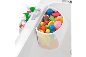 Gwezmxs Badewannen Spielzeug Aufbewahrung, Badespielzeug Netz, Bathroom Toy Storage, Weiß