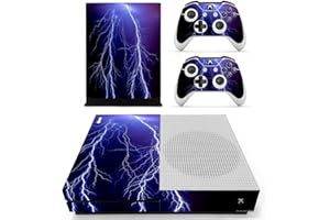 DOTBUY-SHOP DOTBUY Xbox One S Console Decal Vinyl Skin Sticker + 2 Manette Stickers + 1 Kinect Sticker (Violet Lightning)
