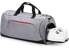 Eocean Sports Gym Bag with Shoes Compartment, Waterproof Travel Duffel Bag for Men and Women