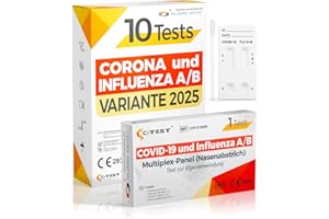 POLONORD ADESTE Adeste – Influenza oder Corona? 10x 2025 Corona Influenza Schnelltest Kombi. Kombitest Corona Grippe Schnelltest 2025. Unterscheidet Influenza 2025 von COVID-19. Geprüft für neue 2025-Variante