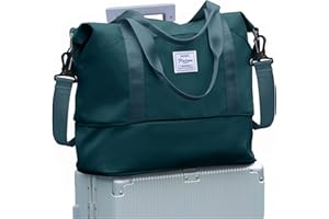 SZLX for Ryanair Airlines Cabin Bag 40x20x25 Underseat Foldable Travel Duffel Bag Holdall Tote Carry on Hand Luggage Overnight for Women and Men 20L(Peacock Blue)