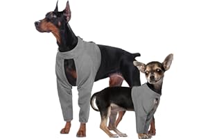 Kuoser Body per cani dopo chirurgia per gambe anteriori, gomitiere per cani regolabili dopo interventi chirurgici, protezione contro le perdite (grigio, 2XL)