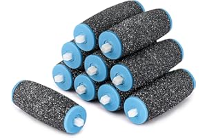 BOLASEN 10 pezzi Rulli di ricambio per la rimozione dei calli, 3 tipi di ruvidità grossolana per rimuovere la pelle dura, rulli di ricambio lisci e vellutati per la pedicure