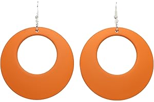 Bluebubble DISCO FEVER 56mm Large Round Pastel Hoop Earrings in Gift Bag - 32 Colours Available