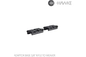 HAWKE ADAPTOR BASES AND BUBBLE LEVEL 22405 11mm / 3/8 (Rifle) to Weaver (2 Piece)