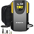 E-SMARTER Digital Tyre Inflator Air Compressor, 12V Fast Inflation Car Tyre Pump with 22mm Cylinder, Car Tyre Inflator with Real-time Dual Display Screen, Versatile Car Pumps for Tyres, Ball, Bike