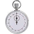 EISCO Mechanical Stopwatch - Analog Timer, Steel Case, 1/10th Second Precision, 15-Minute Dial, Winding Mechanism, Ideal for Sport Training, Racing, Physics, Chemistry, Classroom, Lab Experiment