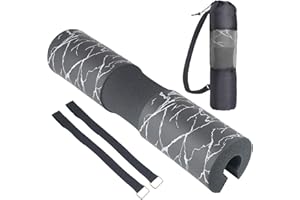 Dickplay Barbell Pad Squat Pad Comfy Extra Thick Foam Padding for Hip Thrusts Gym Fitness Work Out Heavy Duty Weightlifting Comfortable Squats Lunges Glute Bridges Fit Standard and Olympic Bars