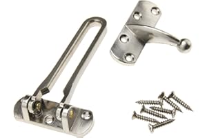 ENET Sportello Safety Lock satin Slide Bolt Entry Door Chain Guard Protect