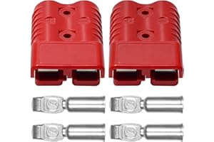 Bohaner 2PCS Anderson Connettore 175Amp 600V ROSSO Spina Cavo Terminale Batteria Alimentazione