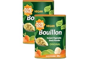 MARIGOLD HEALTH FOODS Marigold Vegan Bouillon Instant Vegetable Stock Powder Original, 500g (Pack of 2)
