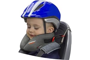 SANDINI SleepFix® Kids BIKE – Kinder Schlafkissen/Nackenkissen mit Stützfunktion, Temperaturausgleich – Kindersitz-Zubehör für Fahrrad und Fahrradanhänger – Verhindert Abkippen des Kopfes im Schlaf