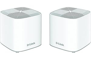 D-Link COVR-X1862, pack 2 extensores red WiFi Mesh hasta 420m2, WiFi-6, AX1800 Mbps, 2p Gigabit, modos router y extensor (funciona con cualquier router/operadora), WPA3, control parental
