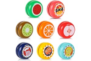 Yoyo de Madera, Sterneer Yoyos Juguetes de Madera para Niños, Idea Genial para Regalos Cumpleaños Niños Clase, Comuniones, Bodas (C-8 Pcs)