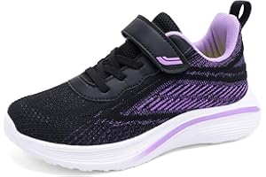 GENERIC Girls Boys Trainers Slip-On (Little/Big Kids) - Lightweight Mesh Gym & School Shoes for Girls, Protective Toe Lace Up Mesh Breathable Sports Running Sneakers