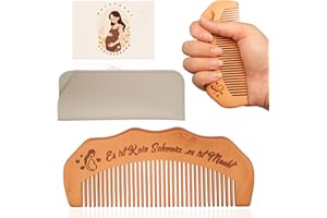 Aerzouser Geburtskamm aus Natürlichem Pfirsichholz ，Geburtskamm Wehenkamm，Für Angstlinderung，Hilft Schwangeren Frauen zu Entspannen，Geschenke für Schwangere