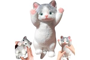 UptVin Taba Squishy Gato, FuFu Squishy Gato Squeeze Juguete Fidget Toys Anti Stress Regalos para Niños y Adultos, 20 x 10 cm