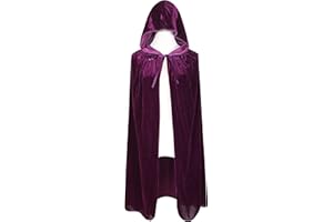 Txian Kids Hooded Velvet Cloak Halloween Christmas Fancy Cape for Kids