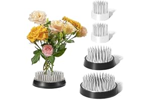 PHMING 4 Piezas Ikebana Kenzan, Rana de Flores de Acero Inoxidable, Arreglos Florales Redondos Rana con Junta de Goma, para el Hogar y La Oficina (23mm/34mm/46mm)