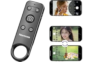 Newmowa Kabellose Bluetooth Auslöser Fernbedienung für iPhone Video Fotoaufnahmen/Zoomen/Objektivwechsel,Wiederaufladbarer Fernauslöser für Selfie Vlog,Kompatibel mit iPhone(iOS15 Höher,NOT für iOS26)