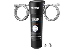 ‎WATERDROP Waterdrop 10UA Untertisch Wasserfiltersystem, Direkter Verbinden mit Küchenhahn, 30.000 Liter Hohe Chlor-Reduktionskapazität, USA Tech