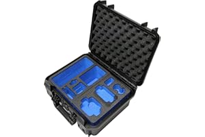 TomCase custodia da trasporto professionale per GoPro MAX e HERO Modello da 7 a 12 con molto spazio per attrezzature e accessori - caso impermeabile all'esterno (Caso GoPro Max)