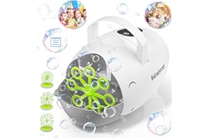 Kid Odyssey Automatische Seifenblasenmaschine, 400ML tragbare Blasenmaschine Type-C Laden mit 10000+ Blasen, Bubble Maker mit 2 Geschwindigkeitsmodi & 3 Blasenstäben für Kinder/Party/Hochzeit
