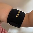 NIVAVE SICILY Bicep Tendonitis Brace Compression Sleeve Support, Upper Arm Brace Bicep Support Bands for Pain Relief, Muscle Strains and Inflammation, Tricep/Bicep Wrap for Men and Women (1, Black, M Width-3")