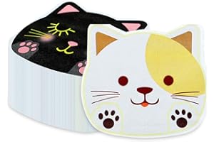 XJLANTTE 100 Stück Katzen-Servietten, 27,9 x 31,8 cm, Cartoon-Party-Servietten, schwarz-weiße Pfotenabdruck-Papierservietten, Katzen-Geburtstagsdekorationen, Kätzchen-Servietten für Kinder, Haustier, Katze