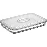 Paşabah&ccedil;e Borcam Uyumlu Plastik Kapak 40x27 cm Dikd&ouml;rtgen Borcam Kapağı - Fırın Kabı Saklama Kapağı, BPA İ&ccedil;ermez (Sadece Kapa