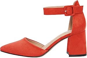 Rio Fiore Damen Pumps, Schwarz/Weiß/Grau/Blau/Beige/Taupe/Grün/Fuchsia/Violett/Rot, 7.5cm Blockabsatz, Bequeme Pumps mit Riemen, weiches Wildlederimitat/Kunstleder, Riemchenpumps, H1877-A0142