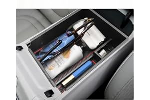 BIXUAN Pudełko do przechowywania kompatybilne z Hyundai Tucson NX4 2021-2023 z elektronicznym organizerem z matą antypoślizgową do konsoli środkowej