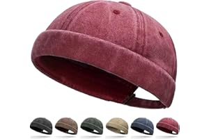 Initlove Docker Hat for Men Vintage Brimless Sailor Hat Beanie Cap