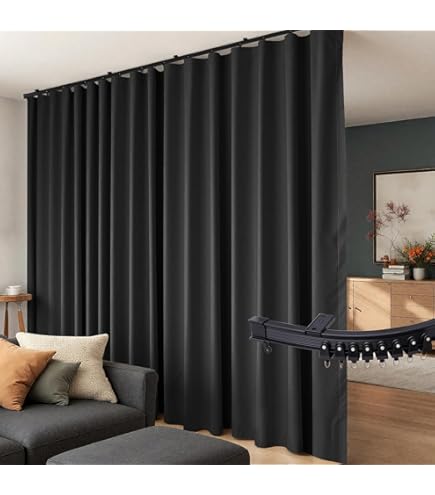 EverTrack Blackout Curtains – Ceiling Mount, 100% Polyester, Light Blocking (108"W X 84"H) - View #7