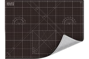 Shiny Merry Self Healing Cutting Mat A0 36"x48" – Double Sided 5-Ply Craft Mat for Sewing, Quilting, Fabric, Scrapbooking – Black/Gray