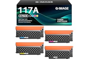 Q-image 117A Toner Cartridge Compatible for HP 117A 117 Color Laser MFP 179fwg 178nwg 179fnw 178nw 150a 150nw 179 178 150 W2070A W2071A W2072A W2073A ((Black Cyan Yellow Magenta)