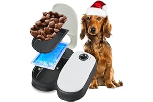 Pawise Comedero automático para Mascotas de 300 ml, dispensador automático de Alimentos para Perros y Gatos, 27 x 7 x 24 cm