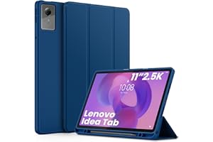 EasyAcc Etui do tabletu Lenovo Idea Tab 11 cali 2025 z uchwytem na długopis TB-336ZU TB-336FU, ultra cienkie z funkcją stojaka Slim PU skórzane etui ochronne (morskie)