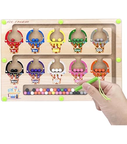 Labyrinthe Magnétique Montessori Pour Enfants 3-6 Ans - Tri Couleurs Et Chiffres - Jouet éducatif Motricité Fine - Cadeau